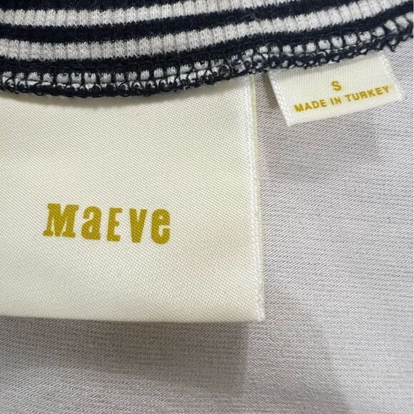 Anthropologie Maeve Haven  cream white stripes size small beach travel vaca - Picture 4 of 9